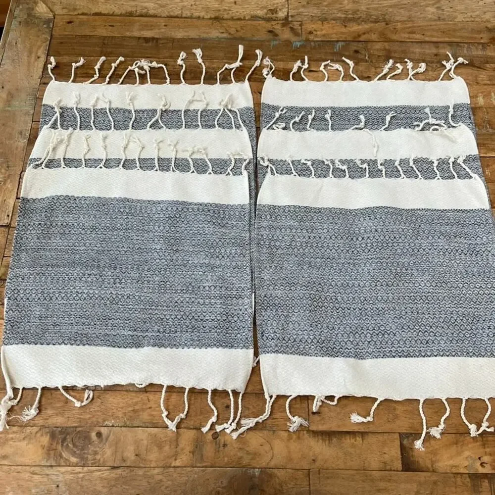 Smyrna Turkish Cotton Tassel Kitchen Dish Towels 13 x 13 6 Pack